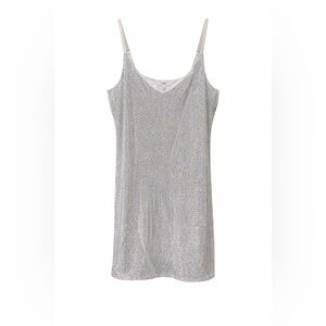 Silver glitter party dress